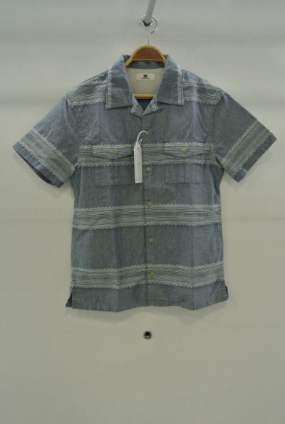  2014 S/S M original star jacquard chambray shirts indigo