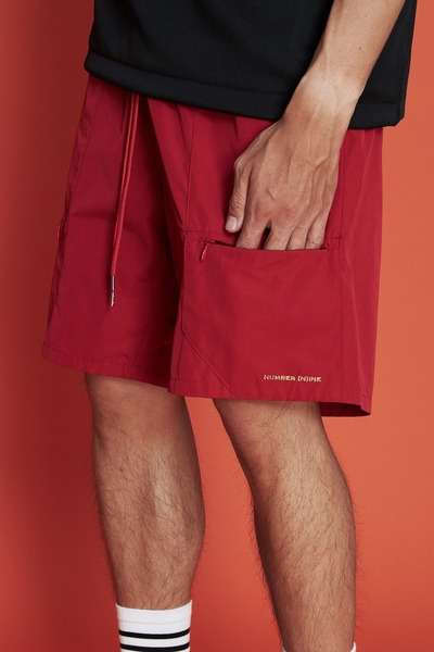 2020 S/S NUMBER (N)INE COTTON-POLYESTER DRAWSTRING SHORTS