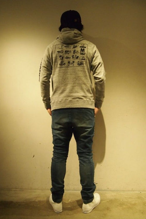 2017 S/S M washed pullover parka (M×okitsu surfbards×Mie ishii) heather gray