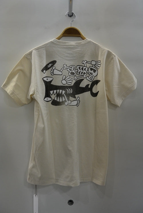 2017 S/S M crew neck t-shirts (back bone) used white