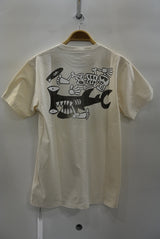 2017 S/S M crew neck t-shirts (back bone) used white