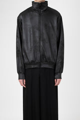 2026 S/S LAD MUSICIAN STRETCH FAUX LEATHER JERSEY TRACK JACKET