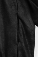 2026 S/S LAD MUSICIAN STRETCH FAUX LEATHER JERSEY TRACK JACKET