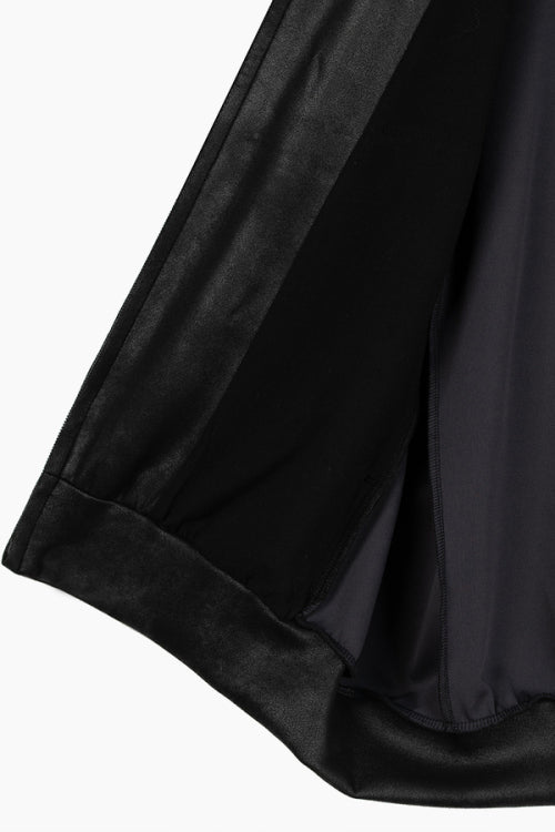 2026 S/S LAD MUSICIAN STRETCH FAUX LEATHER JERSEY TRACK JACKET