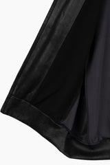 2026 S/S LAD MUSICIAN STRETCH FAUX LEATHER JERSEY TRACK JACKET