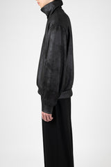 2026 S/S LAD MUSICIAN STRETCH FAUX LEATHER JERSEY TRACK JACKET