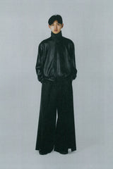 2026 S/S LAD MUSICIAN STRETCH FAUX LEATHER JERSEY TRACK JACKET