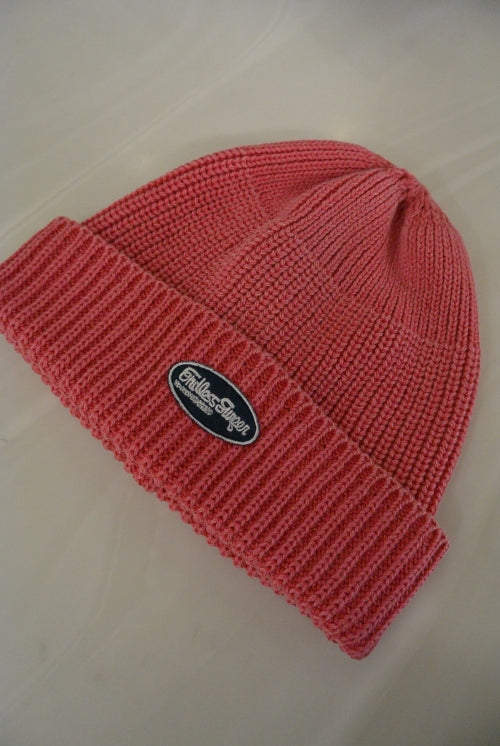 2017 S/S M used wash cotton watch cap cherry pink