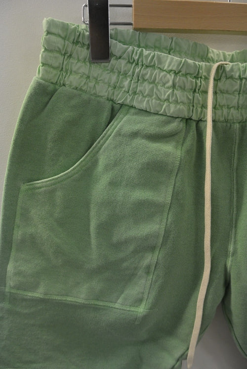 2017 S/S TMT PIGMENT DYED FRENCH TERRY SHORTS LIGHT GREEN
