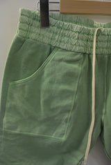 2017 S/S TMT PIGMENT DYED FRENCH TERRY SHORTS LIGHT GREEN