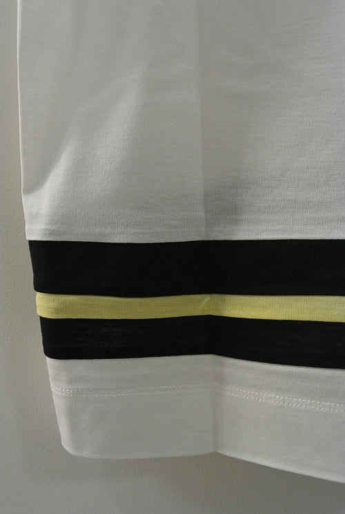 2018 S/S GalaabenD プライマリー天竺hem line loose O.WHITE×BLACK×YELLOW