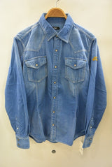 2017 S/S TMT L/SL INDIGO CORDUROY EMBROIDERY SHIRTS INDIGO LIGHT