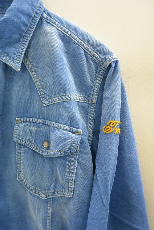 2017 S/S TMT L/SL INDIGO CORDUROY EMBROIDERY SHIRTS INDIGO LIGHT