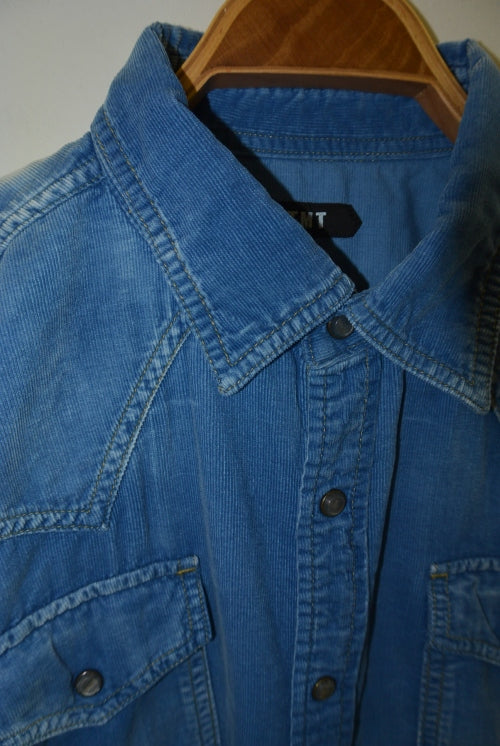 2017 S/S TMT L/SL INDIGO CORDUROY EMBROIDERY SHIRTS INDIGO LIGHT