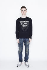 2016 S/S NUMBER (N)INE SWEAT SHIRTS_WORKING CLASS HERO NAVY