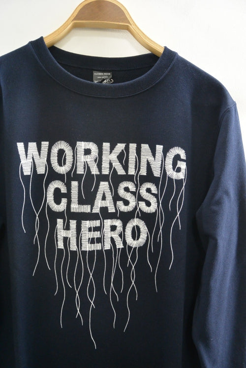 2016 S/S NUMBER (N)INE SWEAT SHIRTS_WORKING CLASS HERO NAVY