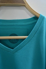 2016 S/S M v-neck t-shirts regular earth green