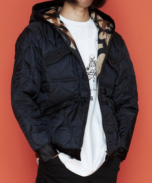 2020 S/S NUMBER (N)INE QUILTED RIPSTOP HOODED JACKET