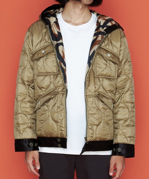 2020 S/S NUMBER (N)INE QUILTED RIPSTOP HOODED JACKET
