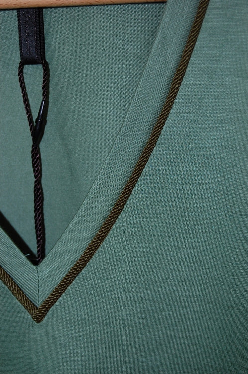 2014 S/S GalaabenD 60/2ギザリヨセル天竺 V neck GREEN