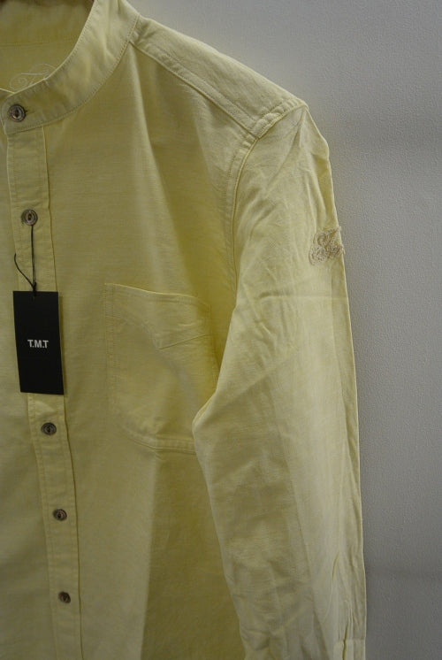 2016 S/S TMT L/SL NO-COLLAR SHIRT SHIRT YELLOW