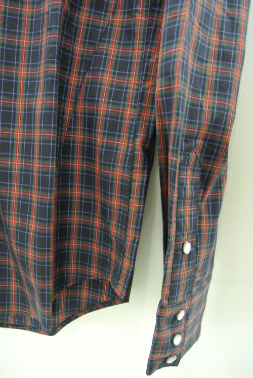 2015 S/S n(n) BY NUMBER (N)INE WESTERN SHIRTS L/S__TARTAN CHECK RED