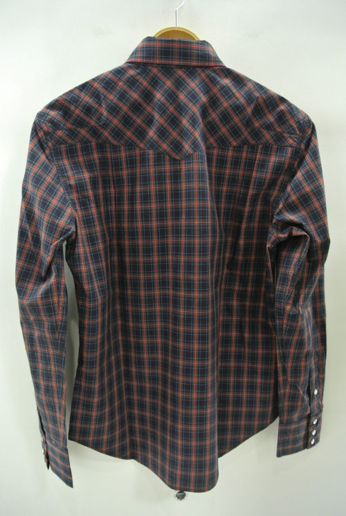 2015 S/S n(n) BY NUMBER (N)INE WESTERN SHIRTS L/S__TARTAN CHECK RED