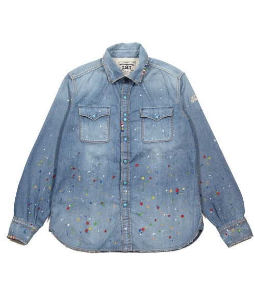 2019 S/S TMT HQ PAINT&CRUSH DENIM SHIRTS
