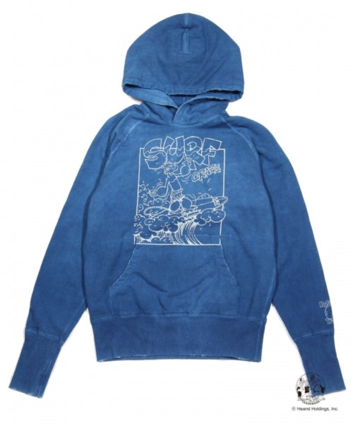 2019 S/S TMT POPEYE(R)×TMT INDIGO-DYED HOODIE(SURF CRAZY)