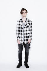 2016 S/S NUMBER (N)INE　FLY FLONT GOWN_BUFFALO CHECK BLACKxWHITE