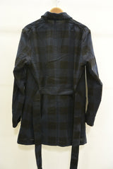 2016 S/S NUMBER (N)INE　FLY FLONT GOWN_BUFFALO CHECK BLACKxNAVY