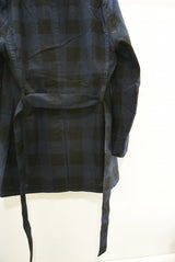 2016 S/S NUMBER (N)INE　FLY FLONT GOWN_BUFFALO CHECK BLACKxNAVY