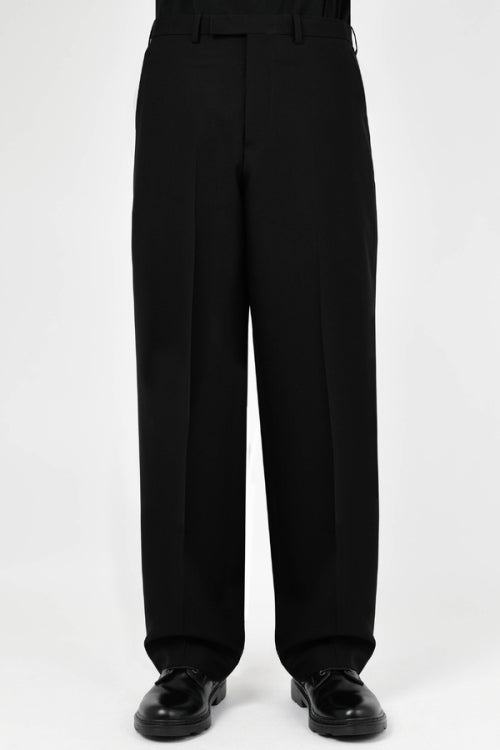2025 S/S LAD MUSICIAN WOOL GABARDINE WIDE TAPERED SLACKS