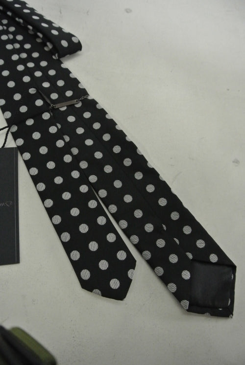 2015 S/S GalaabenD 水玉メモリードットジャガード necktie 02/BLACK×OFF WHITE