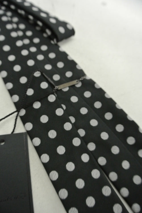 2015 S/S GalaabenD 水玉メモリードットジャガード necktie 02/BLACK×OFF WHITE