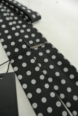 2015 S/S GalaabenD 水玉メモリードットジャガード necktie 02/BLACK×OFF WHITE