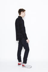 2016 S/S NUMBER (N)INE　FLY FLONT BAND COLLAR SHIRTS_BUFFALO CHECK BLACKxNAVY