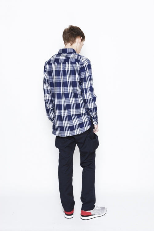 2016 S/S NUMBER (N)INE　FLY FLONT SHIRTS_TWILL CHECK BLUE