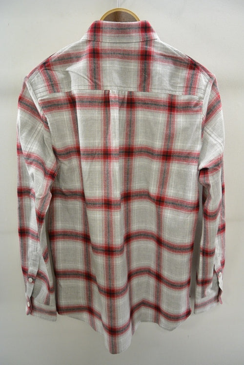 2016 S/S NUMBER (N)INE　FLY FLONT SHIRTS_FLANNEL OMBRE CHECK GRAYxRED 