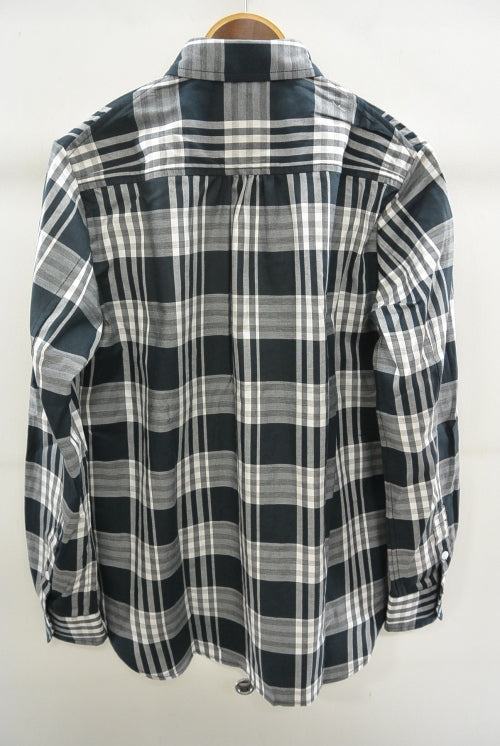 2016 S/S NUMBER (N)INE　FLY FLONT SHIRTS_TWILL CHECK BLACK