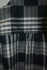 2016 S/S NUMBER (N)INE　FLY FLONT SHIRTS_TWILL CHECK BLACK