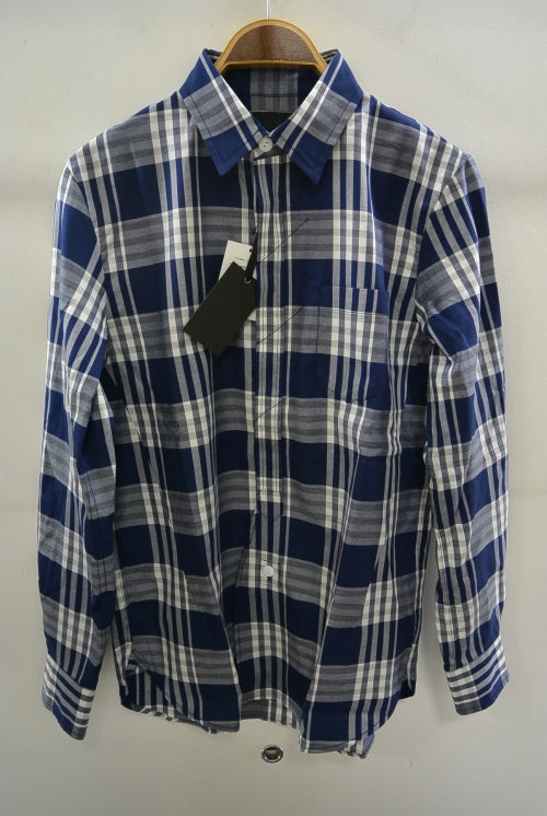 2016 S/S NUMBER (N)INE　FLY FLONT SHIRTS_TWILL CHECK BLUE