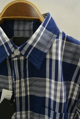 2016 S/S NUMBER (N)INE　FLY FLONT SHIRTS_TWILL CHECK BLUE