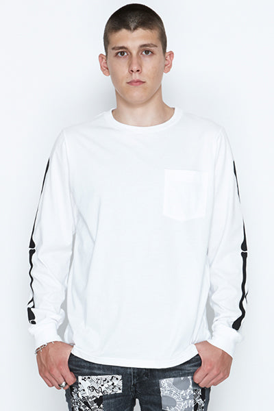 2017 S/S NUMBER (N)INE LONG POCKET T-SHIRTS_BONE WHITE