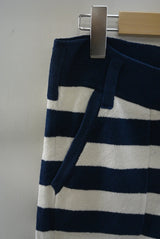 2016 S/S TMT BOUCLE BORDER KNIT SHORTS NAVY