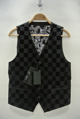 2015 S/S NUMBER (N)INE TAILORED VEST_PATTERN BLACK