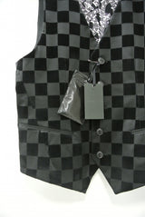 2015 S/S NUMBER (N)INE TAILORED VEST_PATTERN BLACK