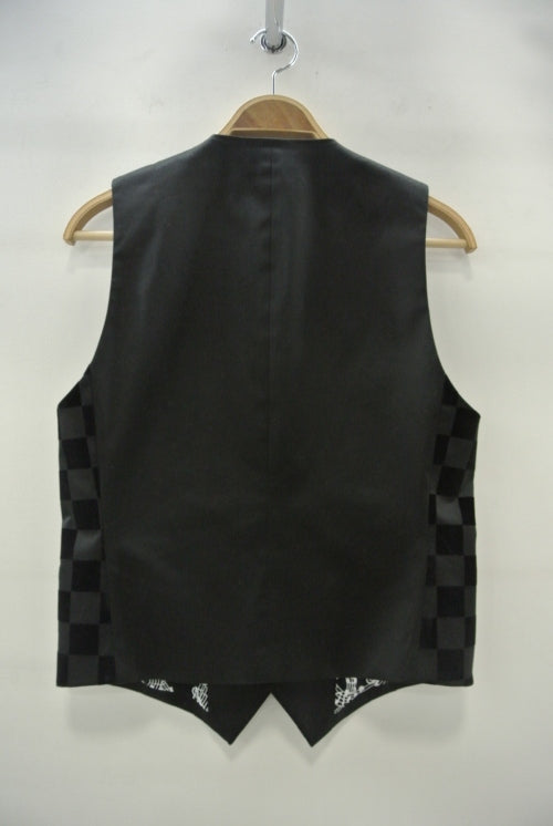 2015 S/S NUMBER (N)INE TAILORED VEST_PATTERN BLACK