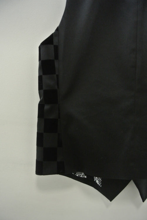 2015 S/S NUMBER (N)INE TAILORED VEST_PATTERN BLACK
