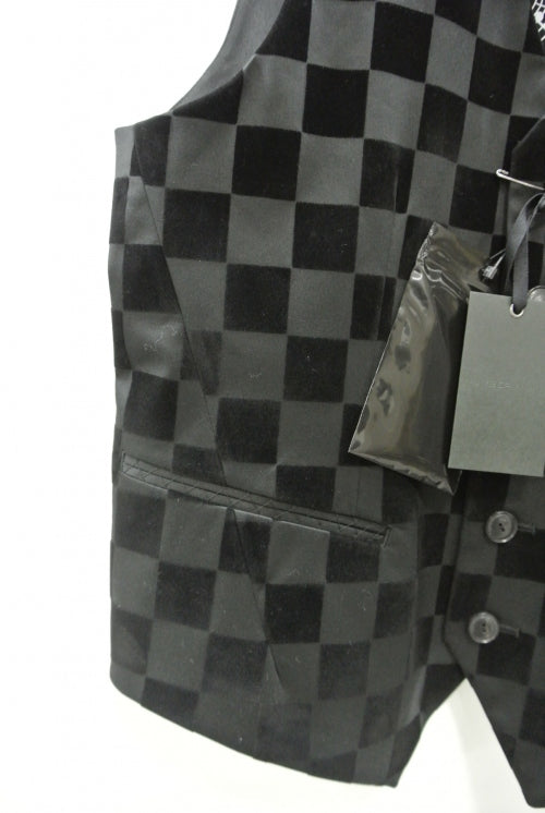 2015 S/S NUMBER (N)INE TAILORED VEST_PATTERN BLACK